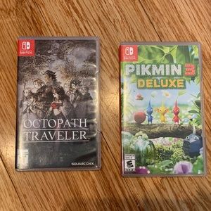 Nintendo Switch Games Pikmin 3 and Octopath Traveler
